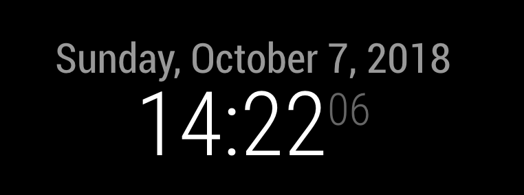 Clock screenshot